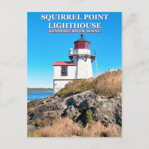 Eichhörnchen-Leuchtturm, Maine-Postkarte Postkarte