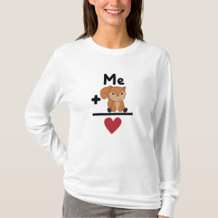 Eichhörnchen Liebe Gleichung Waldtiere Herz T-Shirt
