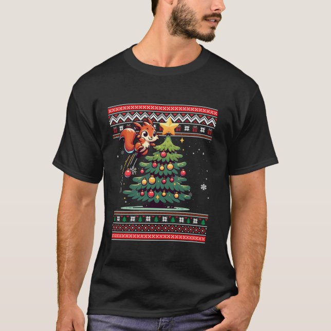 Eichhörnchen Light Ugge Christmas Snowman Weihnach T-Shirt (Vorderseite)