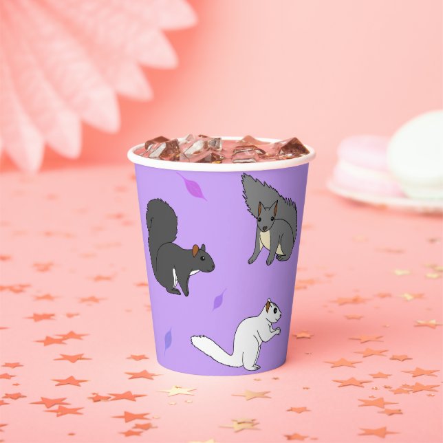 Eichhörnchen Lila Pappbecher (Insitu)