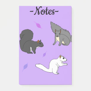 Eichhörnchen Lila Post-it Klebezettel