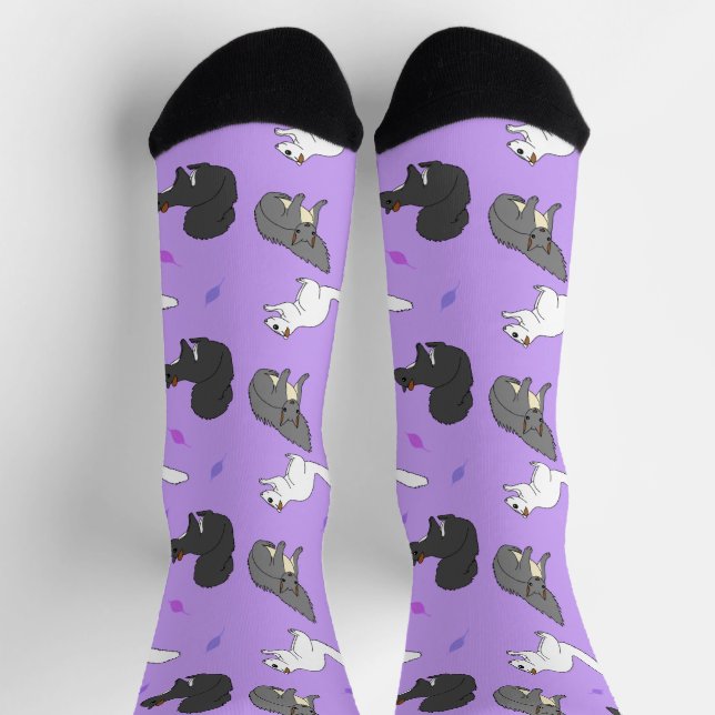 Eichhörnchen lila socken (Oben)