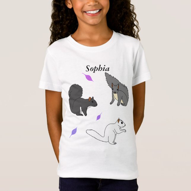 Eichhörnchen Lila T-Shirt (Vorderseite)