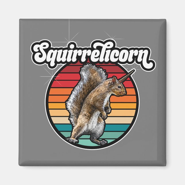 Eichhörnchen - lustiges, Vintages Eichhörnchen-Ein Magnet (Vorne)