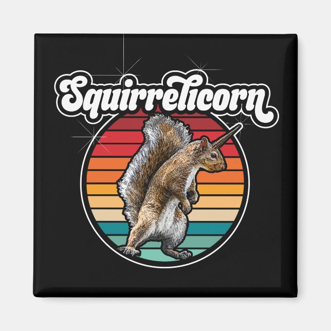 Eichhörnchen - lustiges, Vintages Eichhörnchen-Ein Magnet (Vorne)