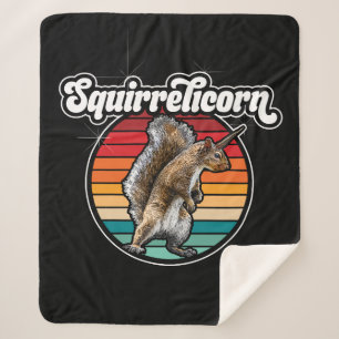 Eichhörnchen - lustiges, Vintages Eichhörnchen-Ein Sherpadecke