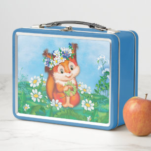 Eichhörnchen Metall Brotdose