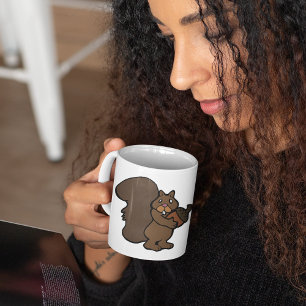 Eichhörnchen mit Acorn Kaffeetasse