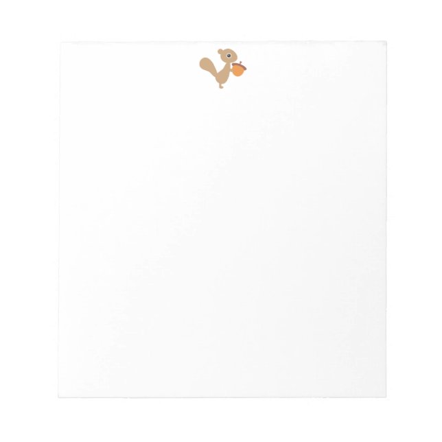 Eichhörnchen mit Acorn Notepad Notizblock (Vorderseite)