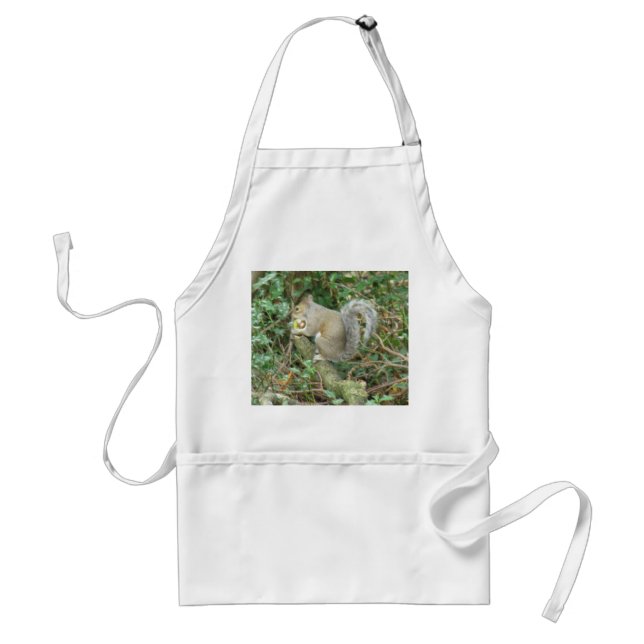 Eichhörnchen mit Acorn-Schürze Schürze (Vorne)