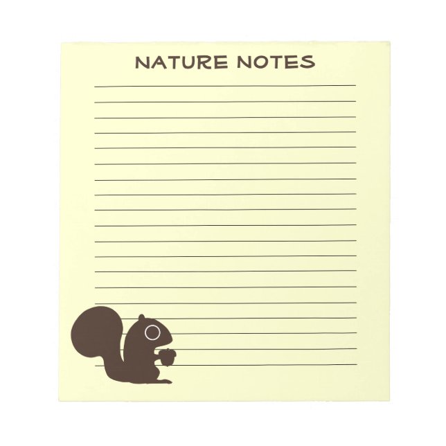 Eichhörnchen mit benutzerdefiniertem Text Notizblock (Vorderseite)