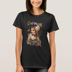 Eichhörnchen mit Blume niedlicher Chipmunk-Whisper T-Shirt