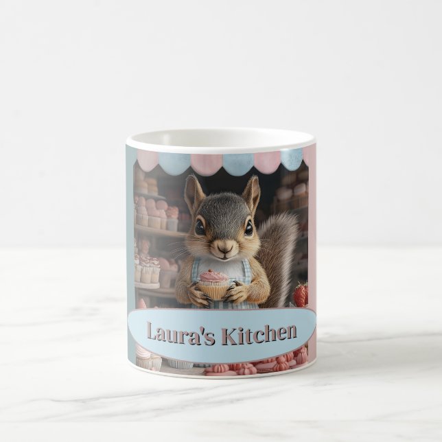 Eichhörnchen mit Cupcake Kaffeetasse (Mittel)