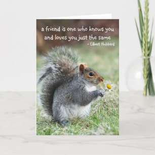 Eichhörnchen mit Daisy Friendship Quote Card Karte