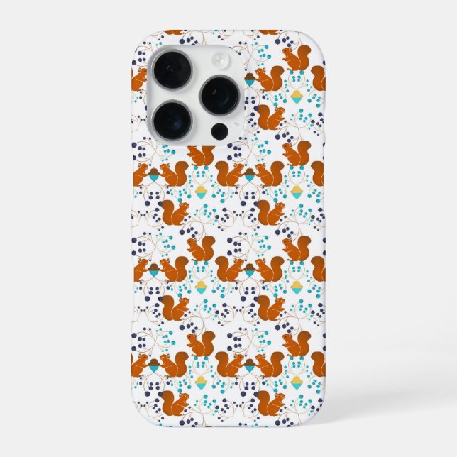 Eichhörnchen mit Eichenbeeren iPhone Hülle (Rückseite)