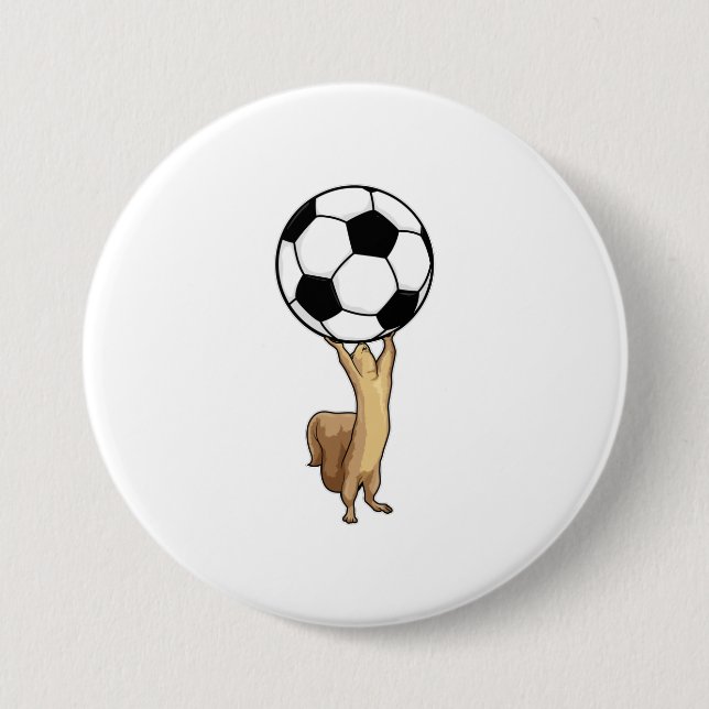 Eichhörnchen mit Fußball Button (Vorderseite)