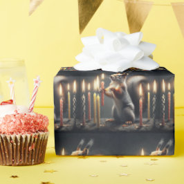 Eichhörnchen mit Geburtstagskandalen Geschenkpapier