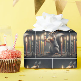 Eichhörnchen mit Geburtstagskandalen Geschenkpapier