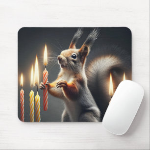 Eichhörnchen mit Geburtstagskandalen Mousepad