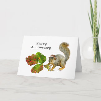 Eichhörnchen mit Giftoak-Jubiläumskarte Karte