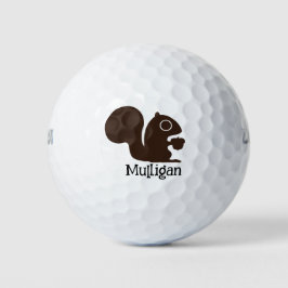 Eichhörnchen mit Individuelle Name Niedliche Holzs Golfball
