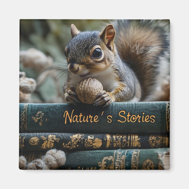 Eichhörnchen mit Nut on Antique Books, Nature's St Magnet (Vorne)