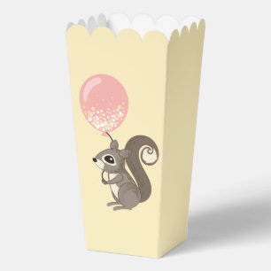 Eichhörnchen mit Pink Balloon Popcorn Geschenkschachtel