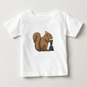 Eichhörnchen mit Schachstück Bishop Baby T-shirt