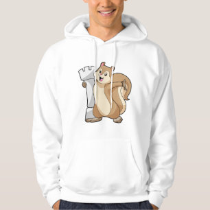 Eichhörnchen mit Schachstück King Hoodie