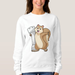 Eichhörnchen mit Schachstück King Sweatshirt