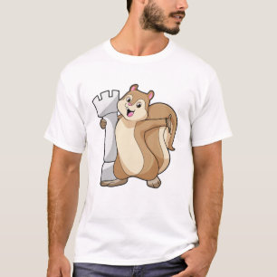 Eichhörnchen mit Schachstück King T-Shirt