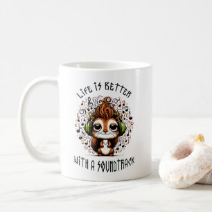 Eichhörnchen mit Soundtrack Kaffeetasse
