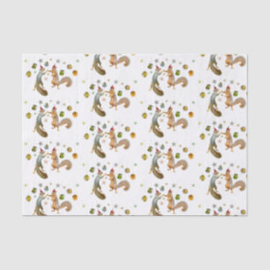 Eichhörnchen mit Star Decorations Tissue Seidenpapier