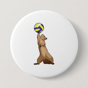 Eichhörnchen mit Volleyball Button