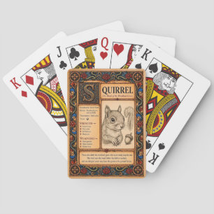 Eichhörnchen, mittelalterliche Bestiarien-Kunst Spielkarten