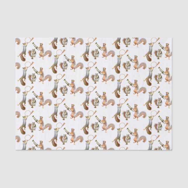 Eichhörnchen Musicians Tissue Paper Seidenpapier (Vorderseite)