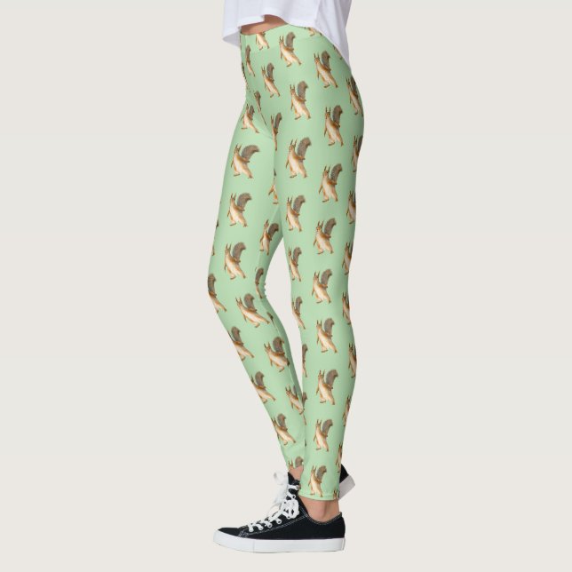 Eichhörnchen-Muster Leggings (Links)