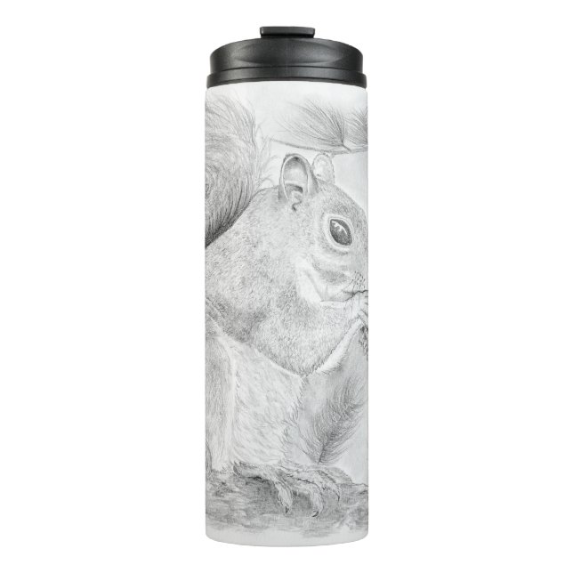 Eichhörnchen Nibbling eine Snack Thermal Tumbler Thermosbecher (Vorderseite)