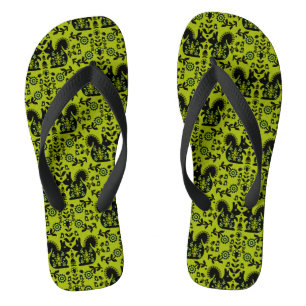 Eichhörnchen Nordic Skandinavische Volkskunst     Flip Flops