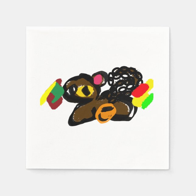 Eichhörnchen-Nuss-Baby-Party Serviette (Vorderseite)