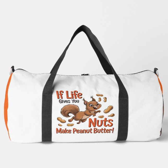 Eichhörnchen-Nüsse-Erdnussbutter-Leben Duffle Bag (Vorderseite)