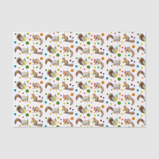 Eichhörnchen-Party-Tissue-Papier Seidenpapier (Vorderseite)
