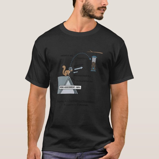 Eichhörnchen-Physik-Wurf-Bewegung-Vogelfutter-Matt T-Shirt (Vorderseite)