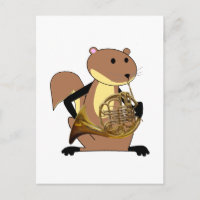 Eichhörnchen Playing Horn