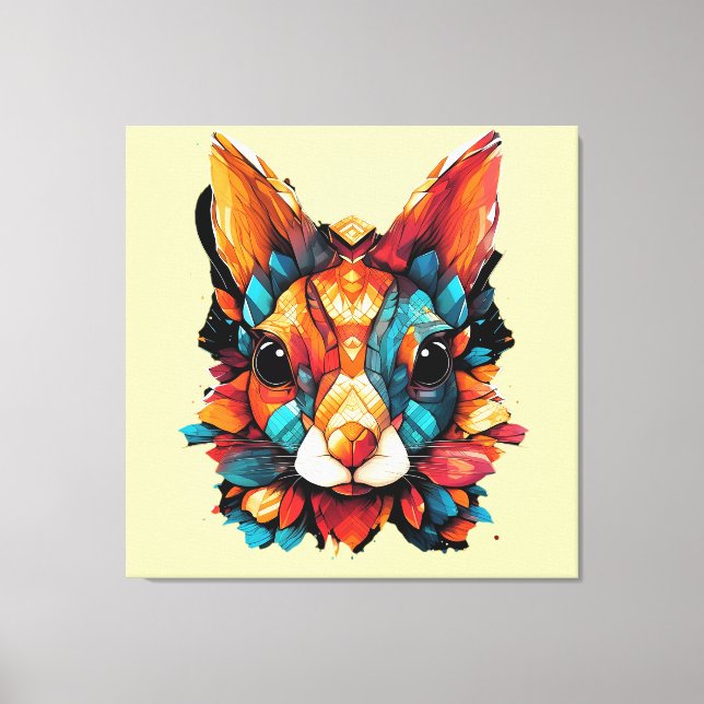 Eichhörnchen Popart Leinwanddruck (Vorderseite)
