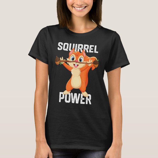 Eichhörnchen-Power Waldtier Liebe Bester Freund Ei T-Shirt (Vorderseite)