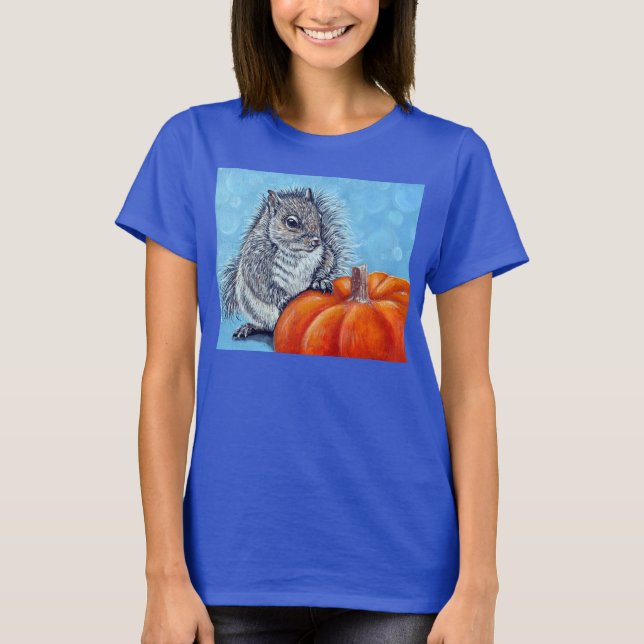 Eichhörnchen Pumpkin Painting T-Shirt (Vorderseite)