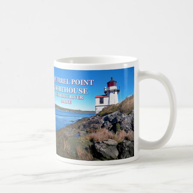 Eichhörnchen-Punkt-Leuchtturm, Maine-Tasse Tasse (Rechts)