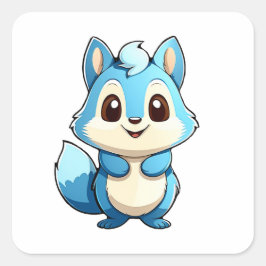 Eichhörnchen Quadratischer Aufkleber