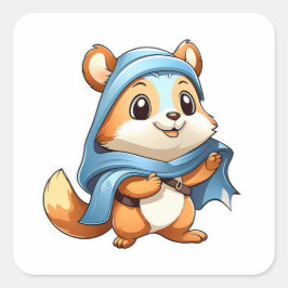 Eichhörnchen Quadratischer Aufkleber